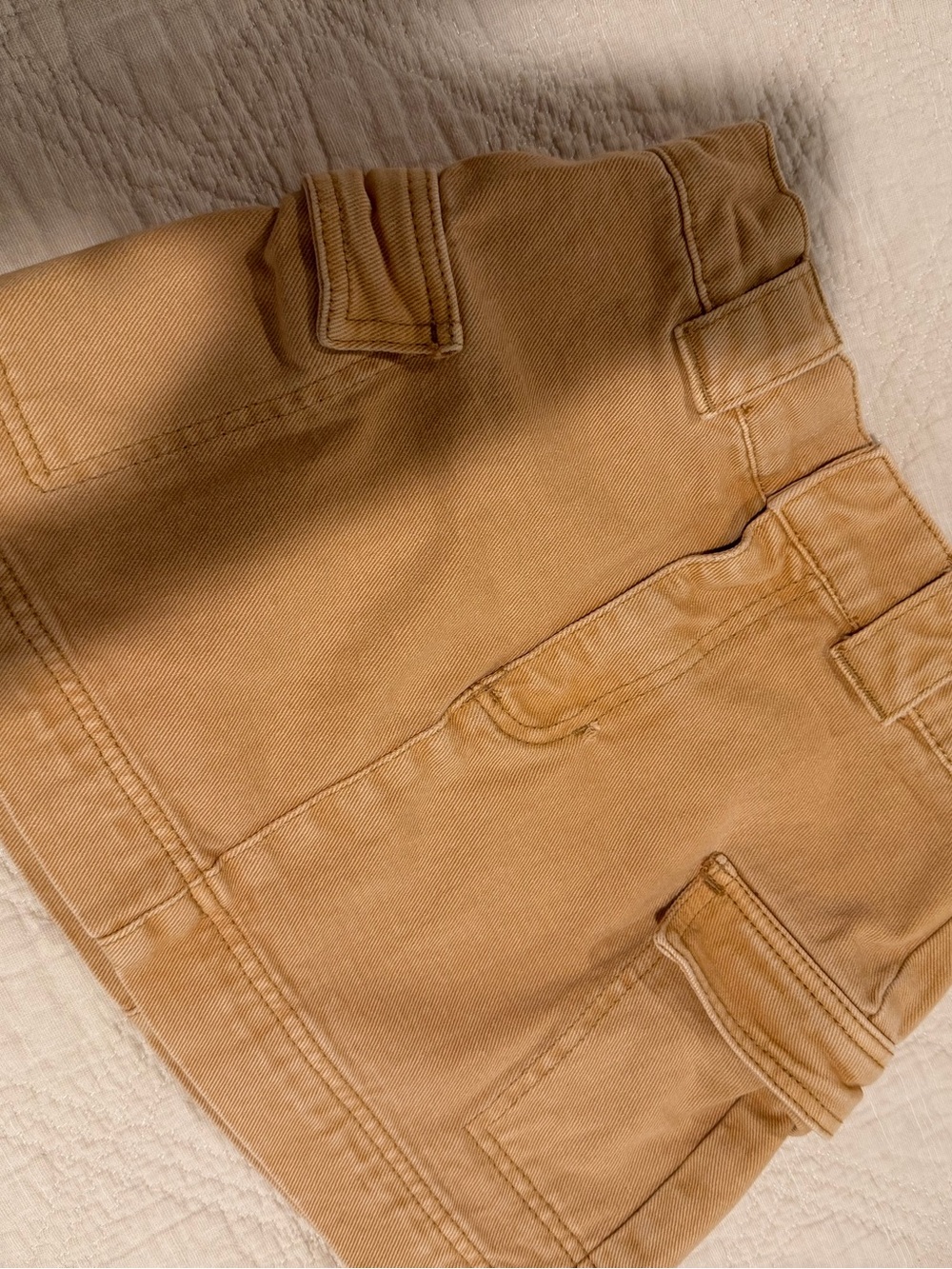 Pacsun Tan denim cargo Skirt
